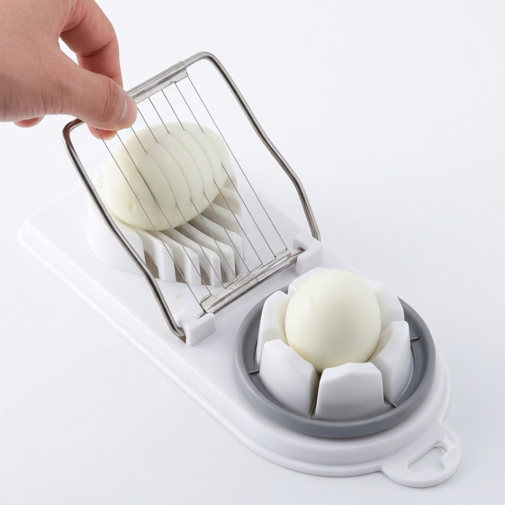 Dual Boiled Egg Slicer with Stainless Steel Wires | Multi-Functional Kitchen Cutter