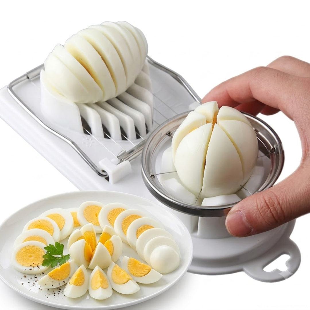Dual Boiled Egg Slicer with Stainless Steel Wires | Multi-Functional Kitchen Cutter