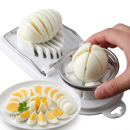 Dual Boiled Egg Slicer with Stainless Steel Wires | Multi-Functional Kitchen Cutter