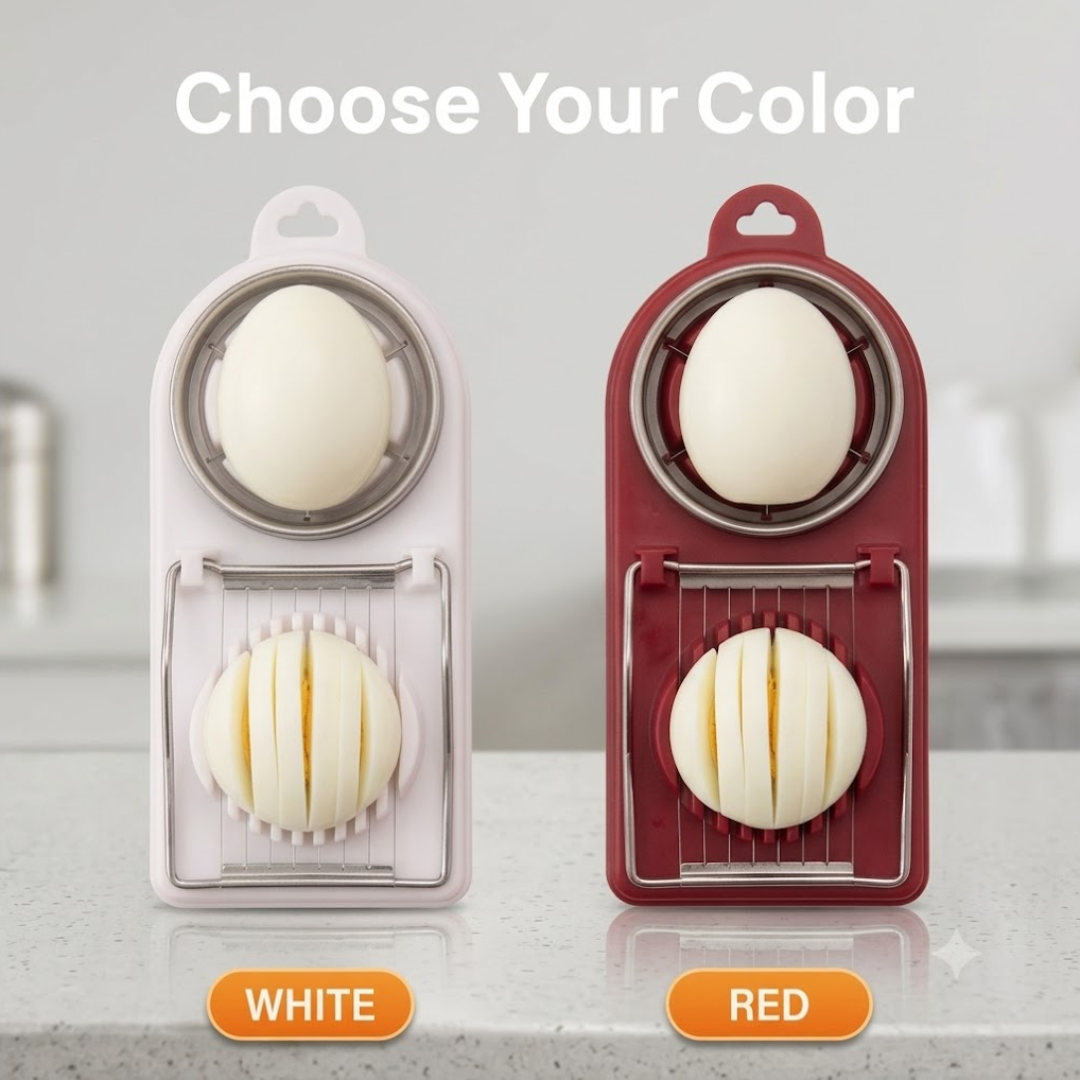 Dual Boiled Egg Slicer with Stainless Steel Wires | Multi-Functional Kitchen Cutter