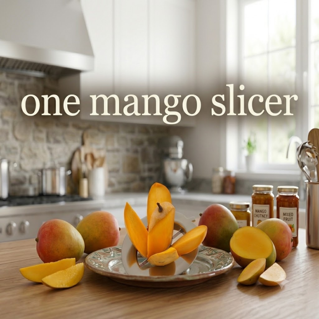 3-in-1 Fruit Slicer & Cutter Combo | Stainless Steel Apple Slicer, Mango Pit Remover & Banana Salad Chopper Tool
