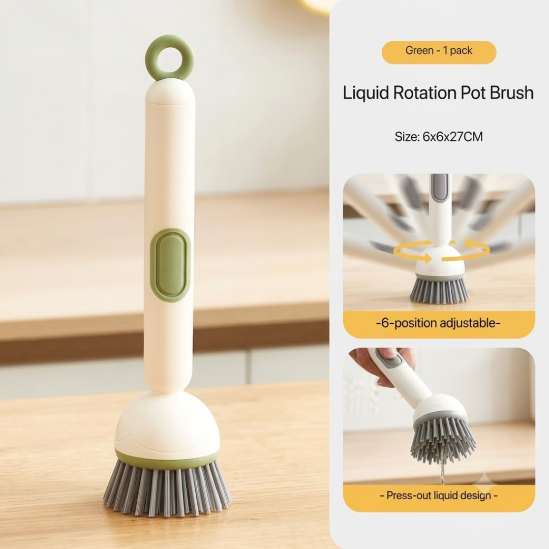 2-in-1 Dish Cleaning Brush with Detachable Soap Dispenser Handle | (For Hygienic Loved Homes)