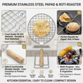 Stainless Steel Multi-Purpose Roasting Grill/Jali | For Rotis, Papads, Paneer Tikka, Vegetables & more