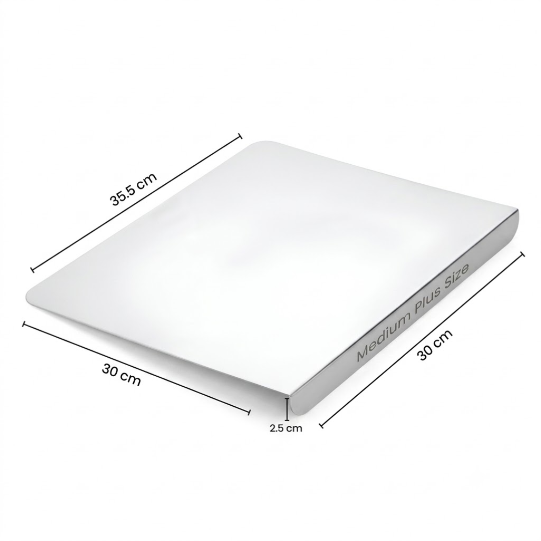 Heavy-Duty Stainless Steel Countertop Chopping & Kneading Board