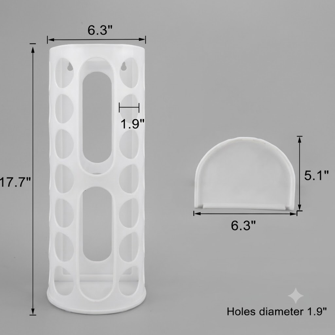 Wall-Mounted Grocery Bag Dispenser & Multipurpose Kitchen Plastic Bag Organizer