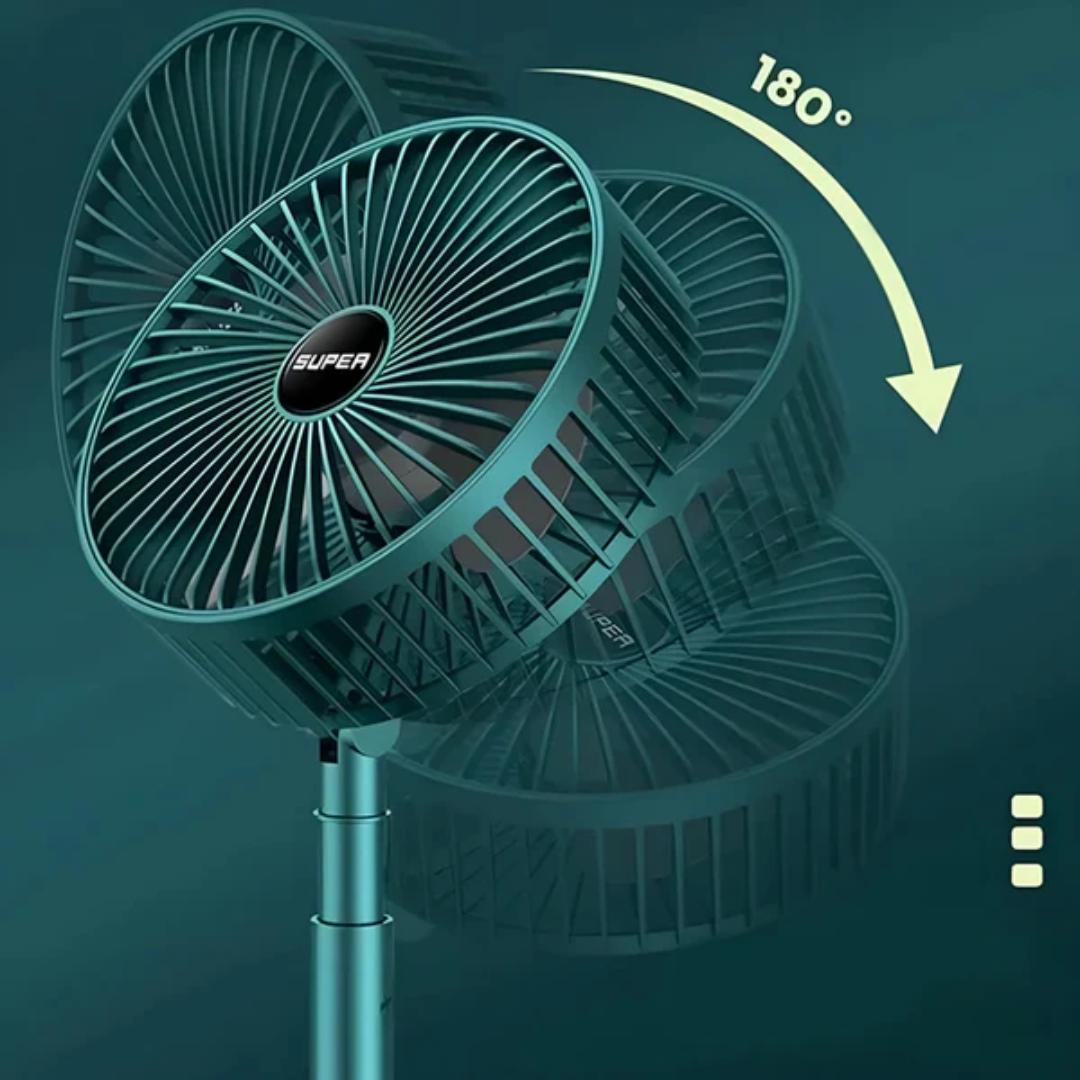 SuperFlex Telescopic Foldable Mini USB Desk Fan - Adjustable Height & Angle, Ultra-Quiet Personal Table Fan for Office, Study & Kitchen