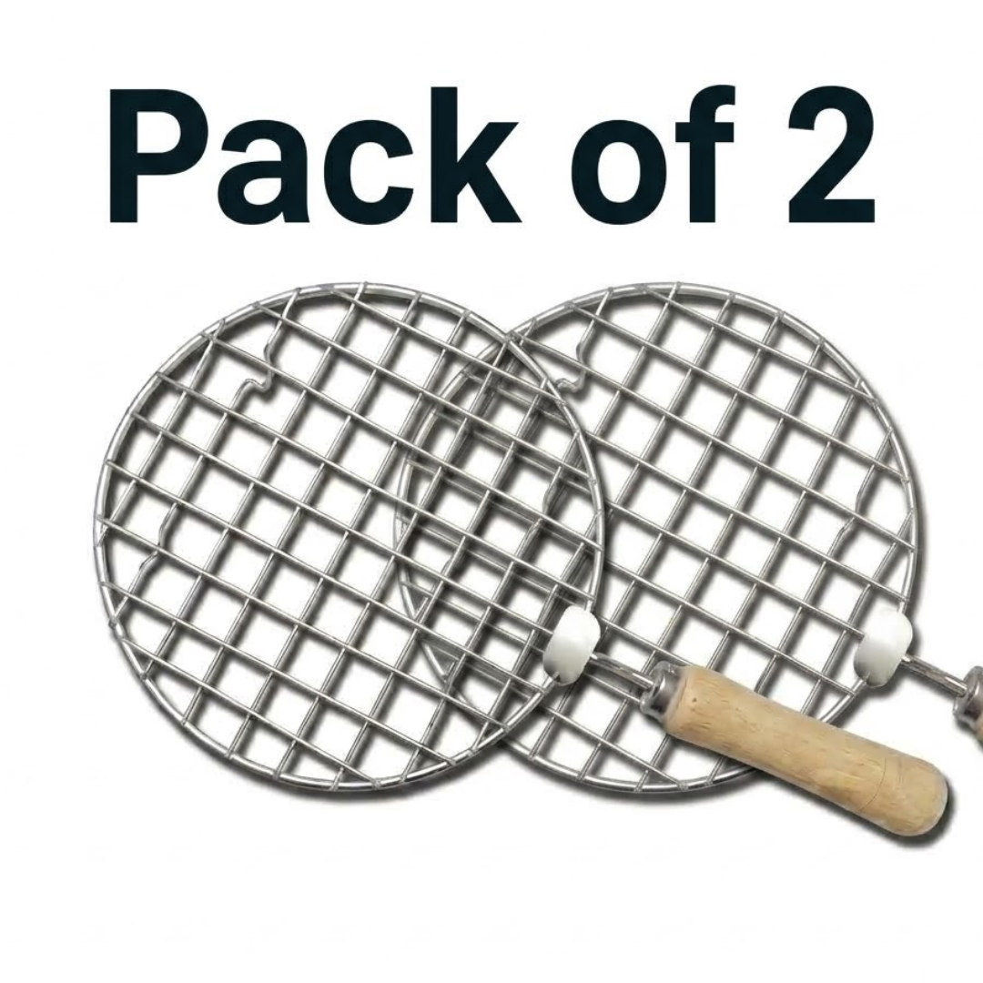 Stainless Steel Multi-Purpose Roasting Grill/Jali | For Rotis, Papads, Paneer Tikka, Vegetables & more